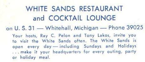 Garys Restaurant (The Chamber Bar & Grill, White Sands Restaurant) - Vintage Postcard